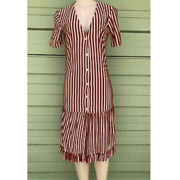 💚Zara Two-Tone Striped Dress 👗 - Picture 4 of 11